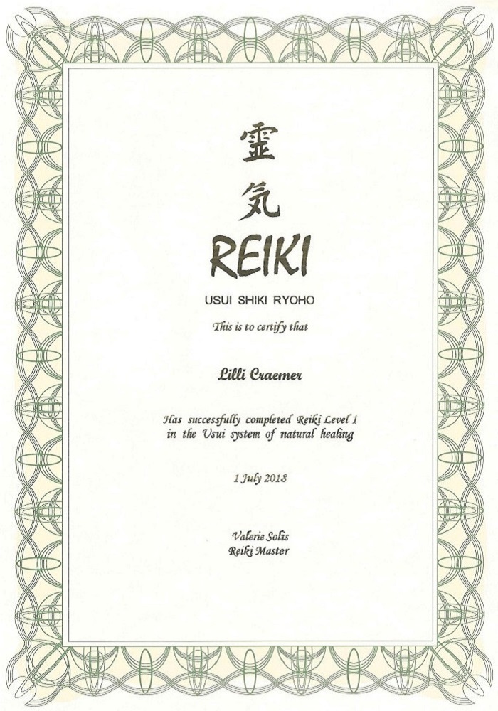 Certified Reiki (Level 1)