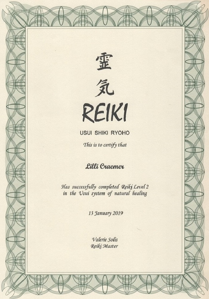 Certified Reiki (Level 2)