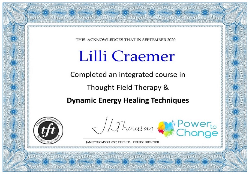 Certified TFT & Dynamic Energy Healing Techniques