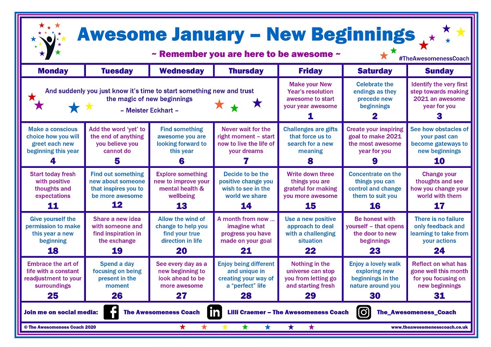 The Awesomeness Calendar Enjoy a boost of awesomeness every day